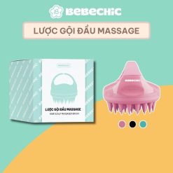 Lược Gội Đầu Silicone Mềm BEBECHIC Massage Da Đầu Thư Giãn, Làm Sạch Chân Tóc, Giảm Ngứa